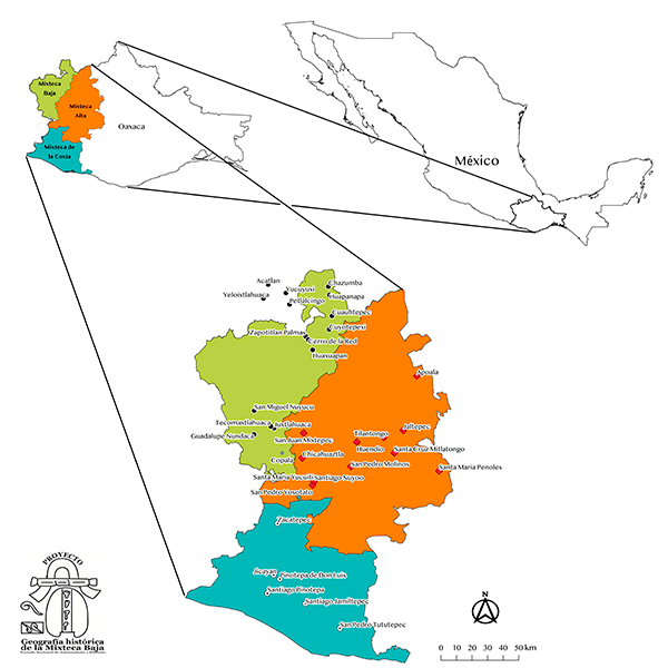 Water-related entities in the Mixteca region of Oaxaca and Puebla, Mexico
